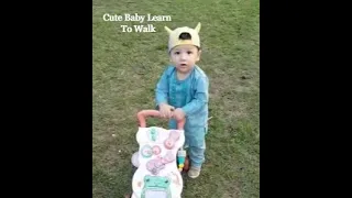 Little Cute Baby Learn To Walk In The Park (2 April 2021)