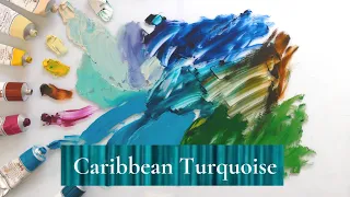 Caribbean Turquoise -- Vicki Norman experiments with Michael Harding's Caribbean Turquoise oil paint