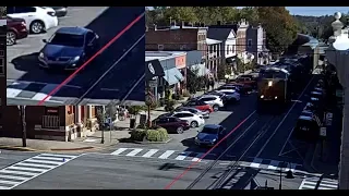 ONE TOKE OVER THE LINE!  TRAIN "INDENTS" CAR. La Grange, KY