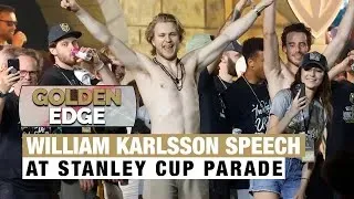 William Karlsson speech at Stanley Cup parade