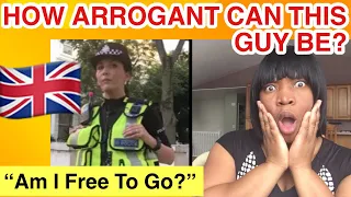 American Reacts to “Educated" American TRIED to SCHOOL British Police in London!!