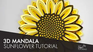 3D MANDALA ART ANYONE CAN MAKE | Easy Layered Paper Sunflower Mandala