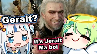 Gura got confuse why Fauna call him Jeralt not Geralt  | The Witcher 3『Hololive』