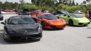 McLaren MP4-12C vs Ferrari 458 Italia Drag Racing 1/4 Mile Race 2/3 Launch Control