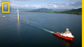 Watch the World's First Floating Wind Farm Ride the Waves | National Geographic