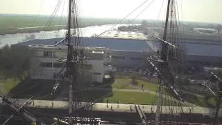 Aérial Data drone l'Hermione à Rochefort pour France TV.