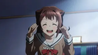 Kasumi says "Meow"