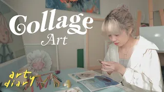 (eng cc) Create collage art from old books📚 | art diary #21