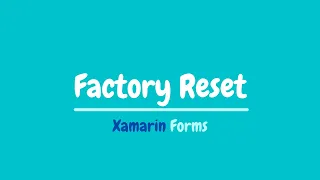 Xamarin Forms: Emulator Factory Reset