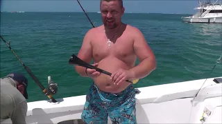 Fishing in the Dominican Republic. White marlin 90 pounds. (  Белый марлин на 40 кг ).