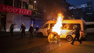 Sérülések, előállítások egy brüsszeli tüntetésen