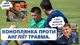 😱Травма КОНОПЛЯНКИ.  😲Що сказав Ребров про... 😀Ротань про Коноплянку. ⚽АНГЛІЯ-УКРАЇНА⚽.