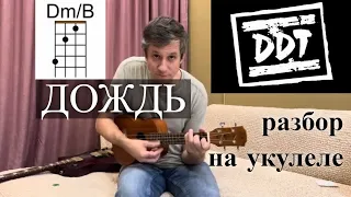 Антон Мизонов - разбор укулеле кавера на ДДТ - Дождь