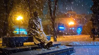 Снова снег. Прогулка по улицам Ленина и Горького. Курск.
