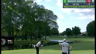 Brooks Koepka chokes: double bogeys the 18th at WGC-FedEx St. Jude (8/2/2020)