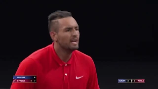 Roger Federer vs Kyrgios - Laver Cup 2019 (Highlights)