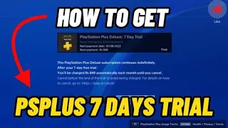 HOW TO Get PS PLUS 7 Days Trial PS4 PS5 2022 New Easy Method Works 100%
