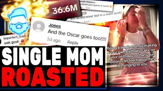 Gen Z Single Mom ROASTED For Uploading Video CRYING Making Her Own Birthday Cake!