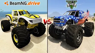 BEAMNG.DRIVE MONSTER TRUCK VS GTA 5 MONSTER TRUCK - WHICH IS BEST?