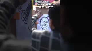 Who is the live caricature artist in India?