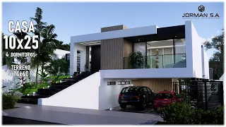 House Design | Modern House Design | 10x25m 2 Storey | 4 Bedrooms