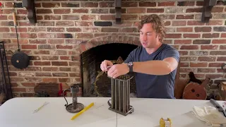 How to make Beeswax Candles; Colonial Style Candle, Using a Primitive 'Tin Candle Mold'; DIY