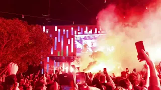 Australia v Denmark, World Cup 2022, Matthew Leckie goal reaction Federation Square Melbourne