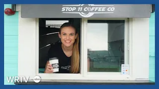 Sprint car racer's mobile coffee shop lands business at IMS during Indy 500