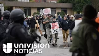 Marcha de supremacistas blancos se ve superada por contramanifestantes en Tennessee