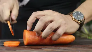 Kyohei Shindo Aogami No.2 165mm Kurouchi Bunka - Carrot Slice Test