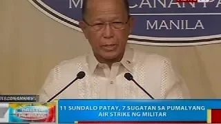 11 sundalo patay, 7 sugatan sa pumalyang air strike ng militar