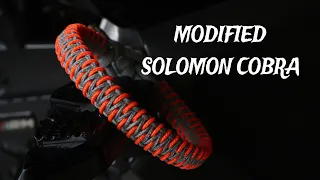 HOW TO MAKE MODIFIED SOLOMON COBRA PARACORD BRACELET, EASY PARACORD TUTORIAL, DIY, 1MM MICRO CORD .