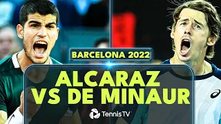 Carlos Alcaraz vs Alex De Minaur EPIC! | Barcelona 2022 Extended Highlights