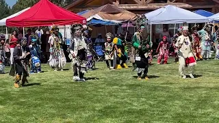 Dancers in the Grand Entry of Klamath Tribes Restoration Celebration