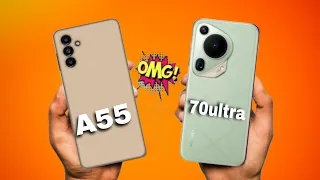 Samsung Galaxy A55 VS Huawei Pura 70 ultra *Full Compare* What Difference* 😱 OMG