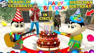 GTA 5 : Franklin Celebrate Shinchan Birthday in CIRCLE In GTA 5! Waveforce Gamer