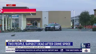 2 killed, suspect dead after carjacking 3, stealing police cruiser in southwest Las Vegas