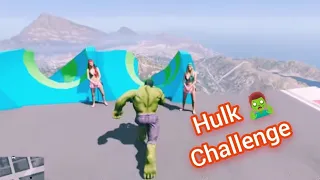Gta 5 pro superheroes water slide challenge  (part 2) franklin, iron man, hulk 🧟‍♂️ #trending #gta5