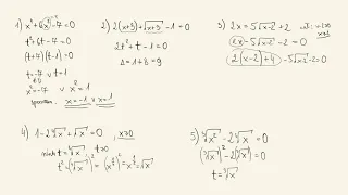 Równania (prawie) kwadratowe - metoda rozwiązywania