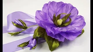 Ribbons вeautiful flowers / Hermosa flor de las cintas/ Просто красивый цветок из лент