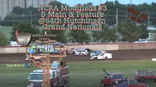 NCRA AAA Modifieds #3, B Main & Feature, 64th Hutch Nationals, 07/18/20