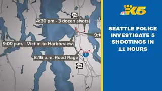 Seattle police investigate 5 shootings within 11 hours