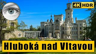 Walking tour of Hluboká nad Vltavou - The beauty of the best castle 🇨🇿 Czech Republic 4k HDR ASMR