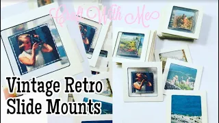 Making Vintage Retro Slide Mounts for Junk Journals CRAFT WITH ME Lace Covered Skies