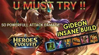 Powerfull Arms Gideon "Vowed Revenger" Perfect Gameplay - Tips and Build | Heroes Evolved Mobile