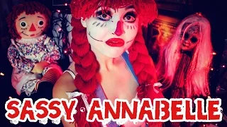 SASSY ANNABELLE DOLL! | HALLOWEEN MAKEUP & COSTUME!