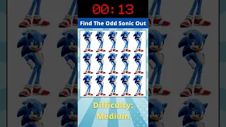Find The Odd Sonic Out #1 Eye Test | 98% Fail | Find Odd One Out | #shorts #howgoodareyoureyes