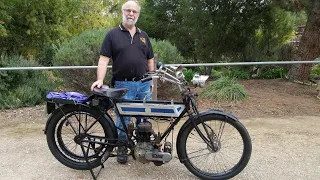 Starting and Riding 1909 Veteran Triumph Motorcycle