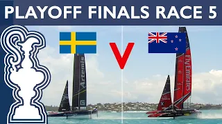 35th America's Cup LV Playoff Finals NZL vs. SWE Race 5 | AMERICA'S CUP