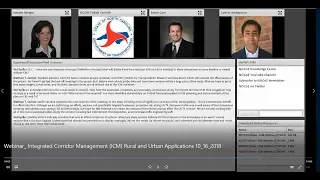 Webinar: Integrated Corridor Management ICM Rural and Urban Applications
